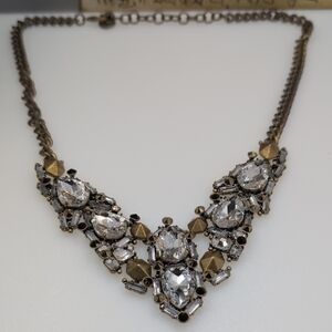Stella & Dot Gold and Silver Necklace with Vintage-Inspired Design